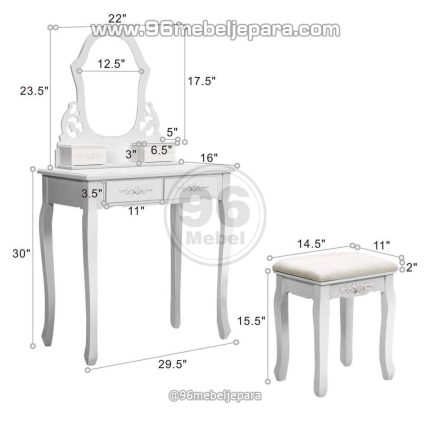 Meja Rias Kecil Solid1